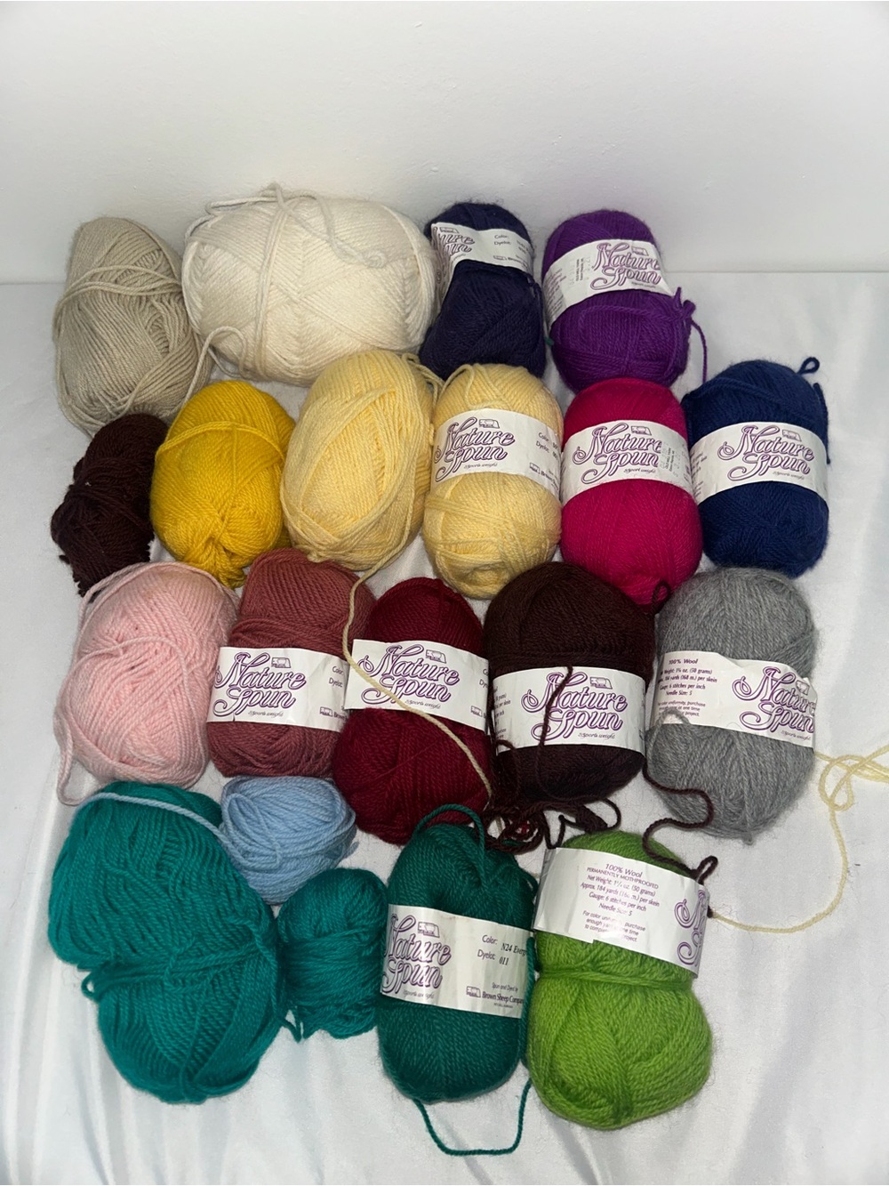 Nature Spun Brown Sheep Sports Weight Wool Mixed Lot 8 New 9 Unwrapped/partial